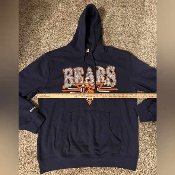 Mitchell N Ness Chicago Bears Hoodie Sweatshirt - Picture 5 of 5